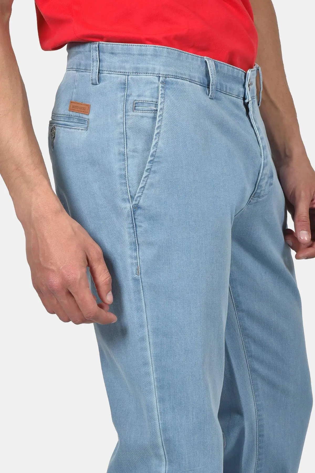 Ανδρικό Τζιν Chinos Παντελόνι Classic Fit Με Μαλακή Υφή