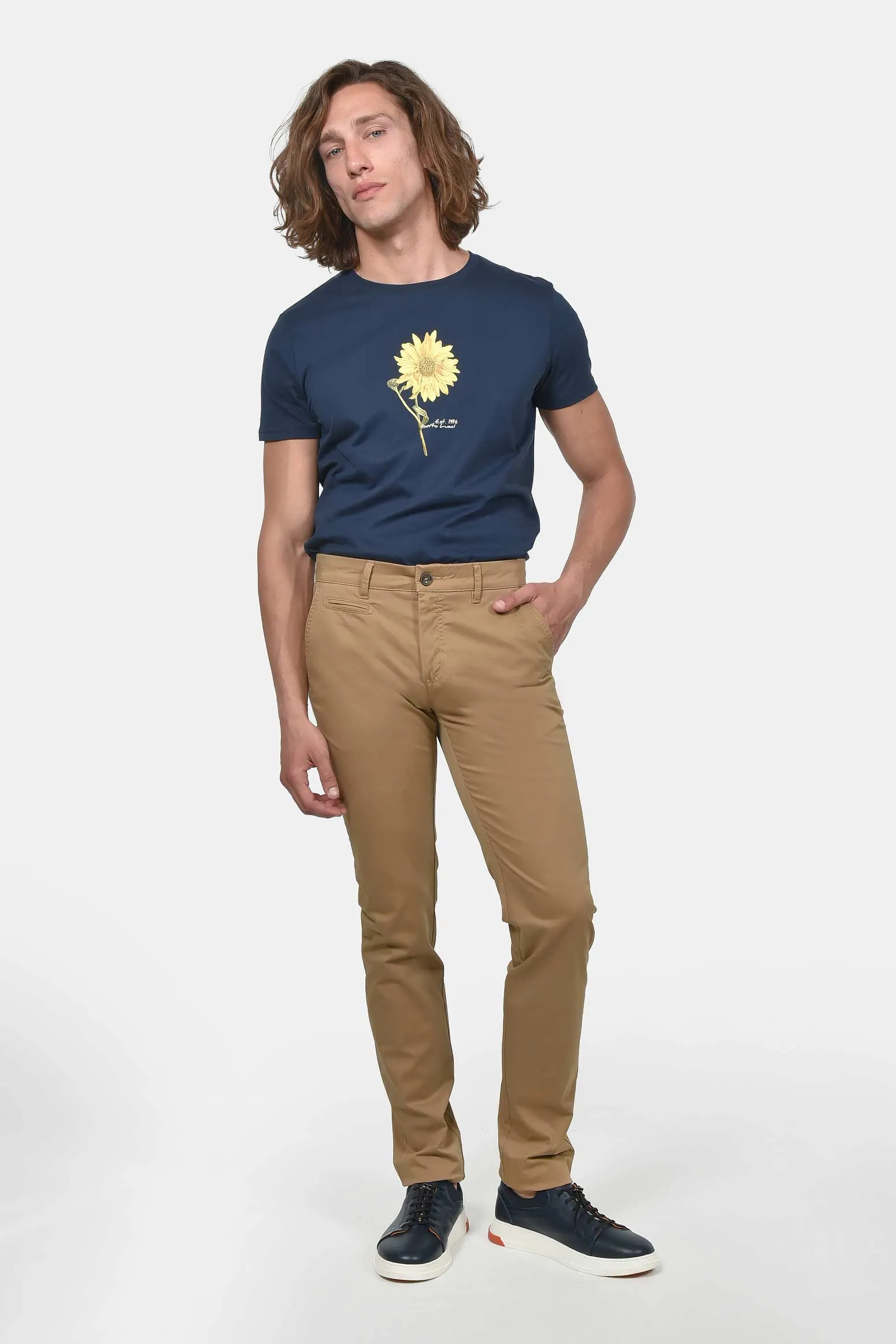 Ανδρικό Παντελόνι Chinos Slim Fit Με Άνετη Ελαστικότητα