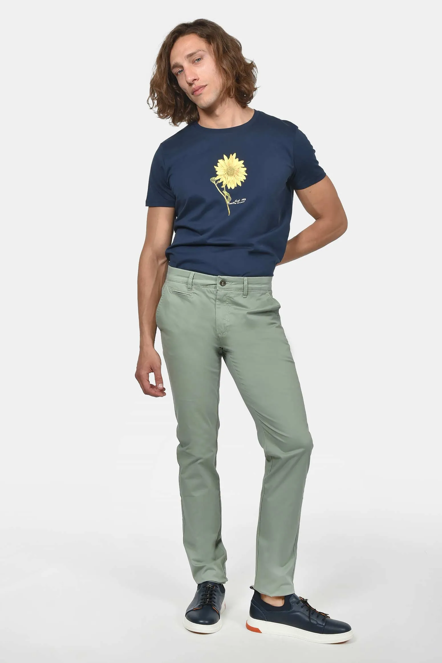 Ανδρικό Παντελόνι Chinos Slim Fit Με Άνετη Ελαστικότητα