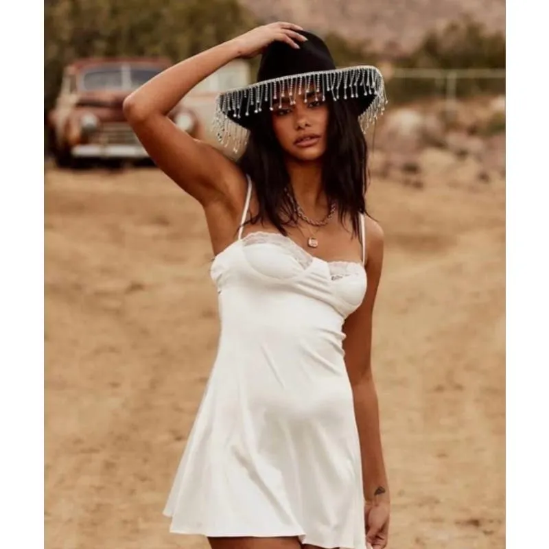 12th Tribe  Candace White Mini Dress |Size Small