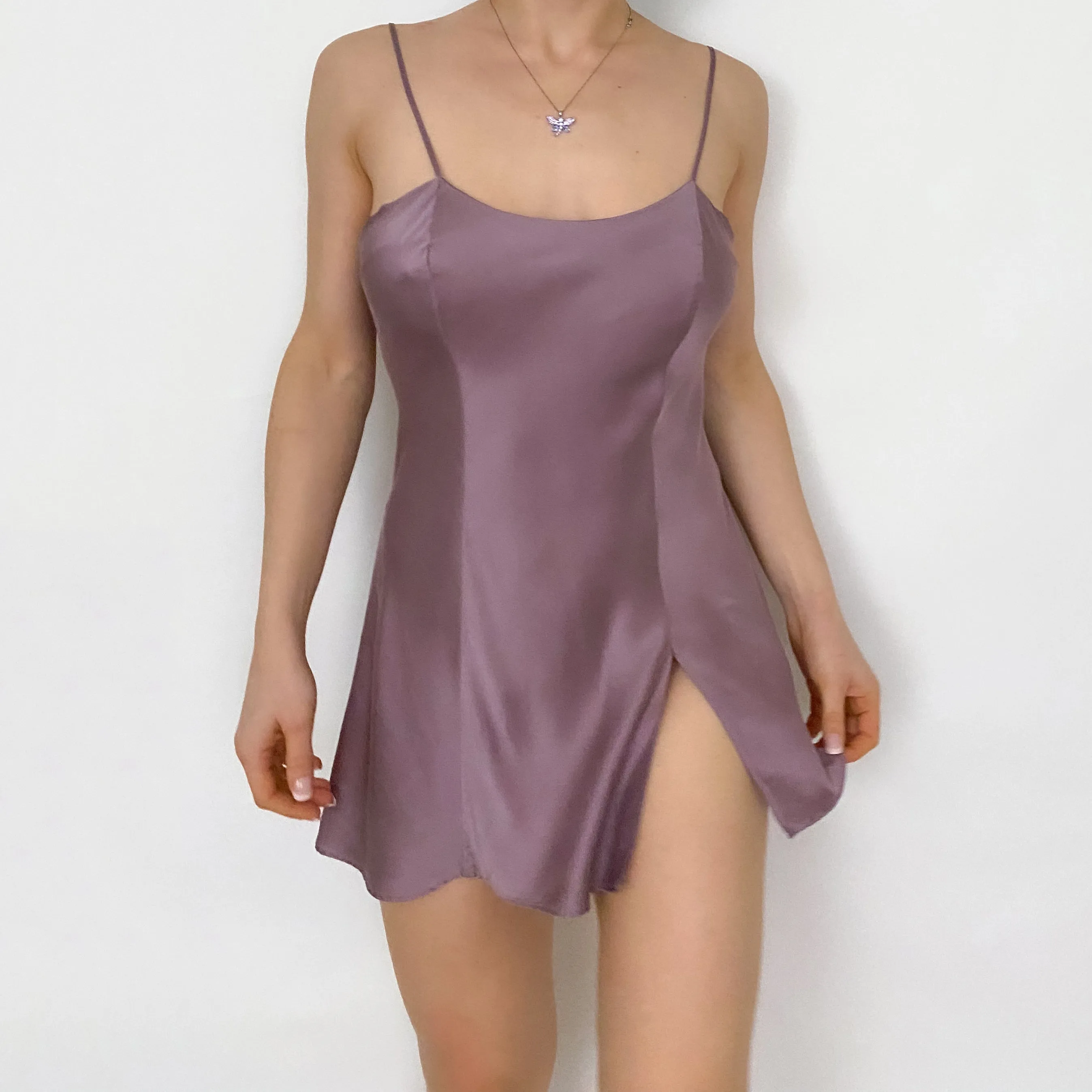 90's Silk Mini Slip Dress