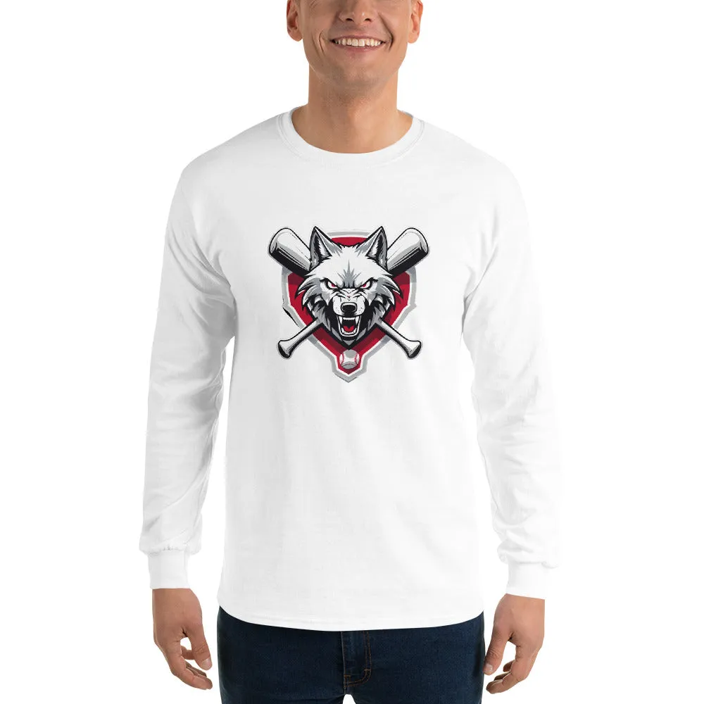 Angry Wolf baseball Long Sleeve Shirt
