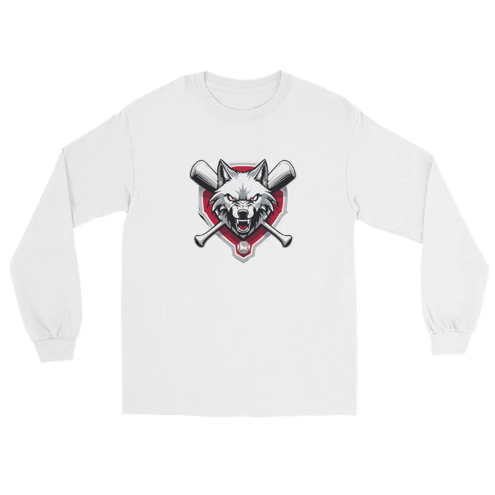 Angry Wolf baseball Long Sleeve Shirt