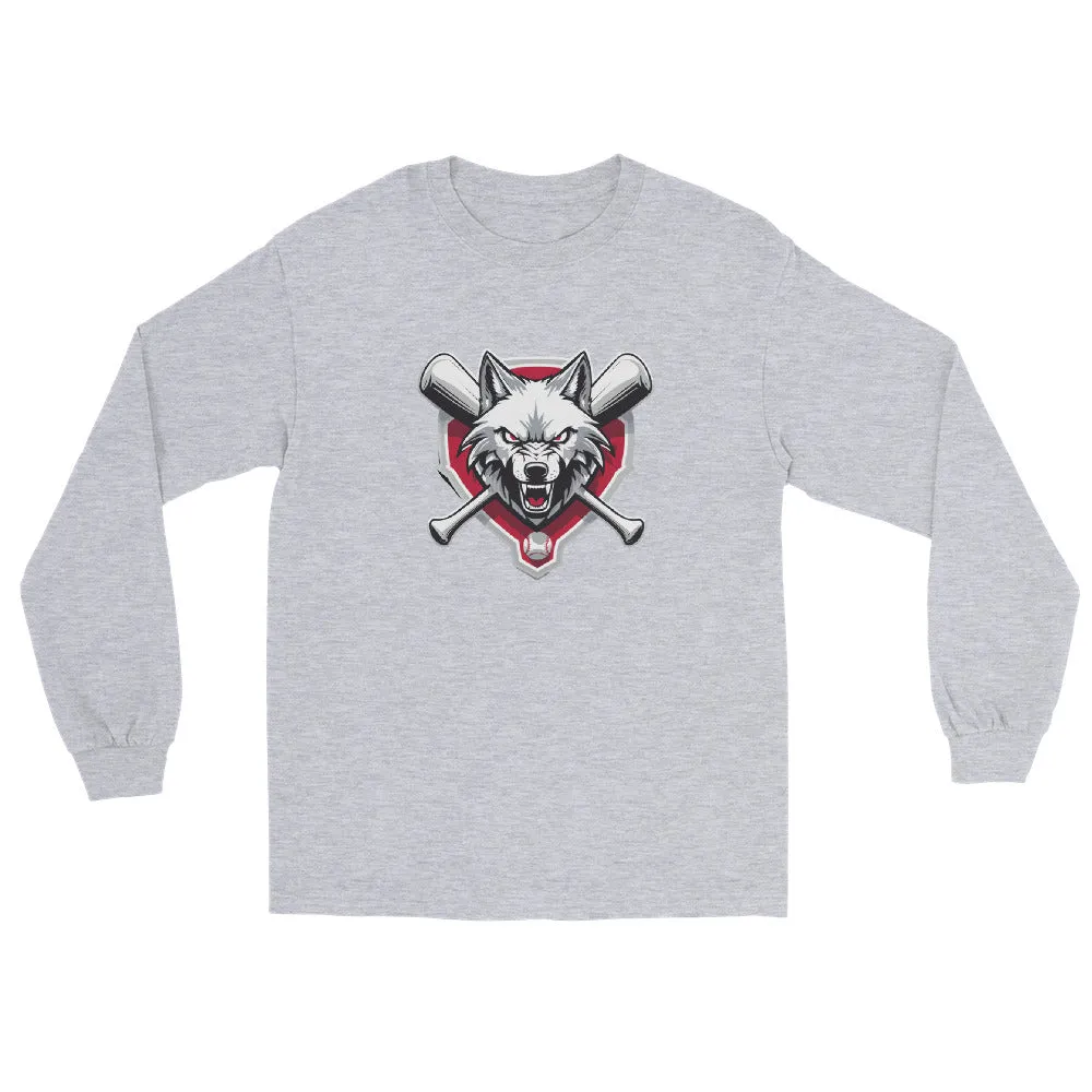 Angry Wolf baseball Long Sleeve Shirt