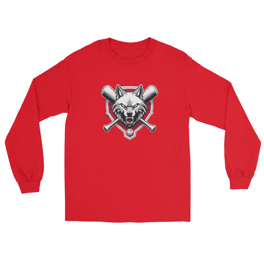 Angry Wolf baseball Long Sleeve Shirt