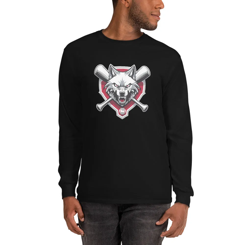 Angry Wolf baseball Long Sleeve Shirt