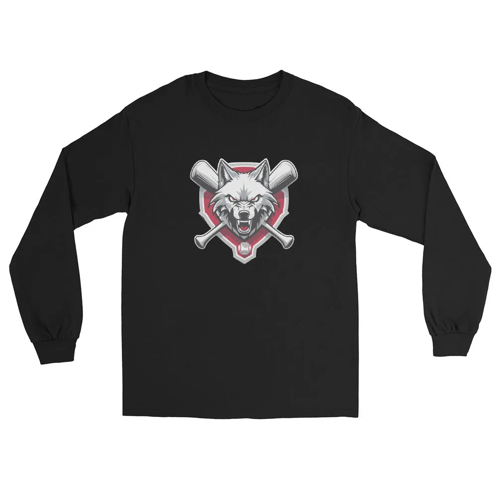 Angry Wolf baseball Long Sleeve Shirt