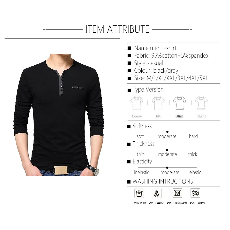 Autumn Men's Oversize Long Sleeve T-Shirt