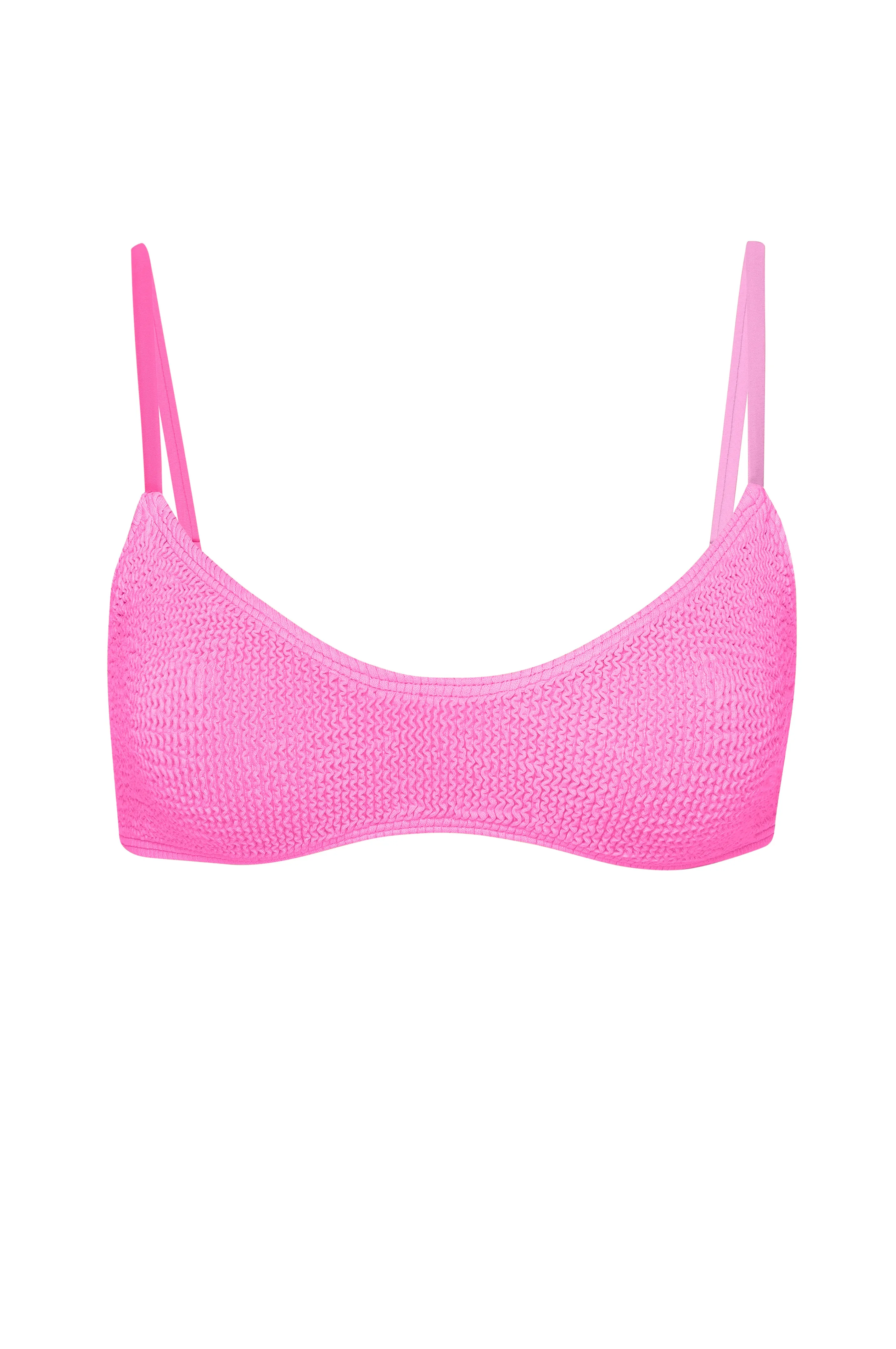 BALBOA LOW SCOOP BIKINI TOP - PINK