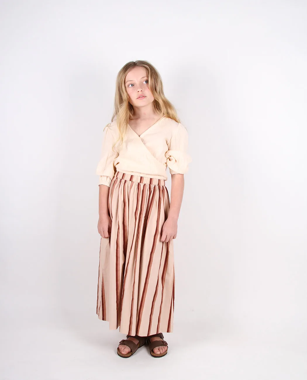 BASIC MAXI - BRANDY STRIPE