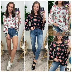 Be Amazing Bell Sleeve Floral Top