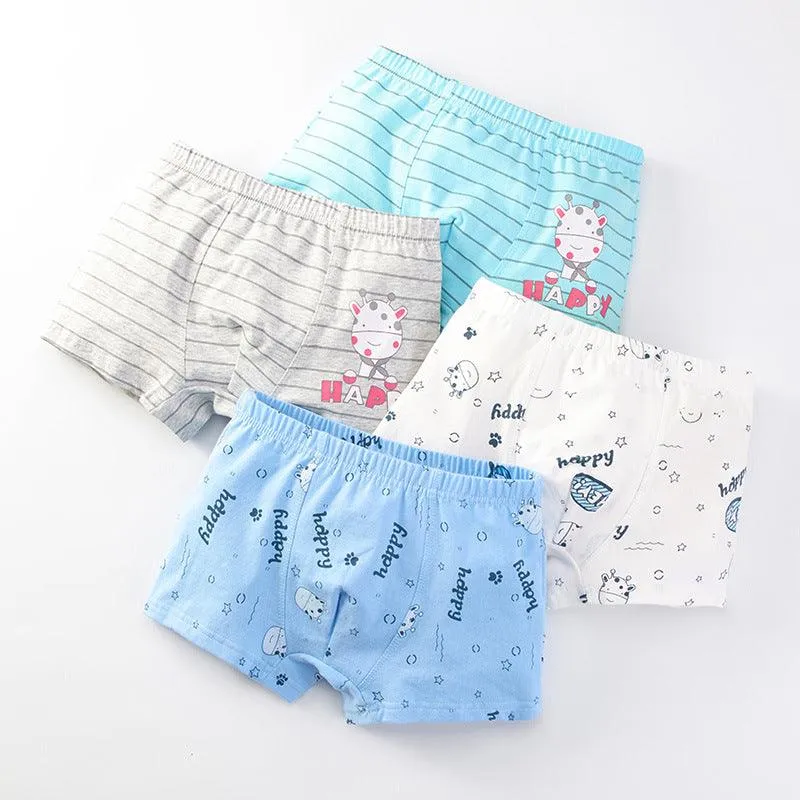 Boys' Flat Corner Fine Shuttle Cotton Underwear