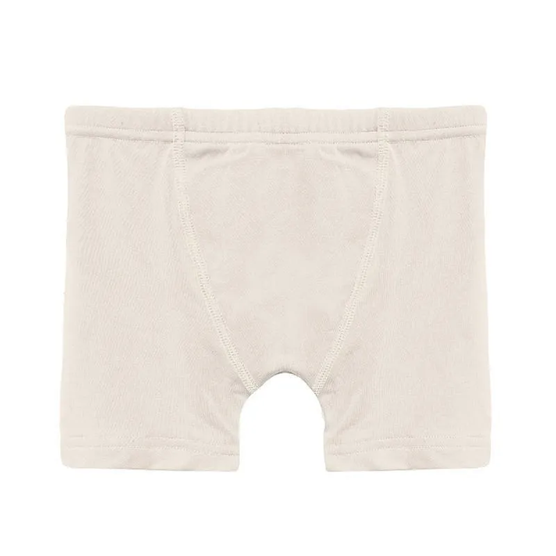 Boy's Print Bamboo Boxer Briefs (Set of 3) - Spring Sky Octopus Anchor, Natural & Feather Cloudy Sea