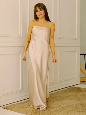 Champagne Slip Maxi Dress