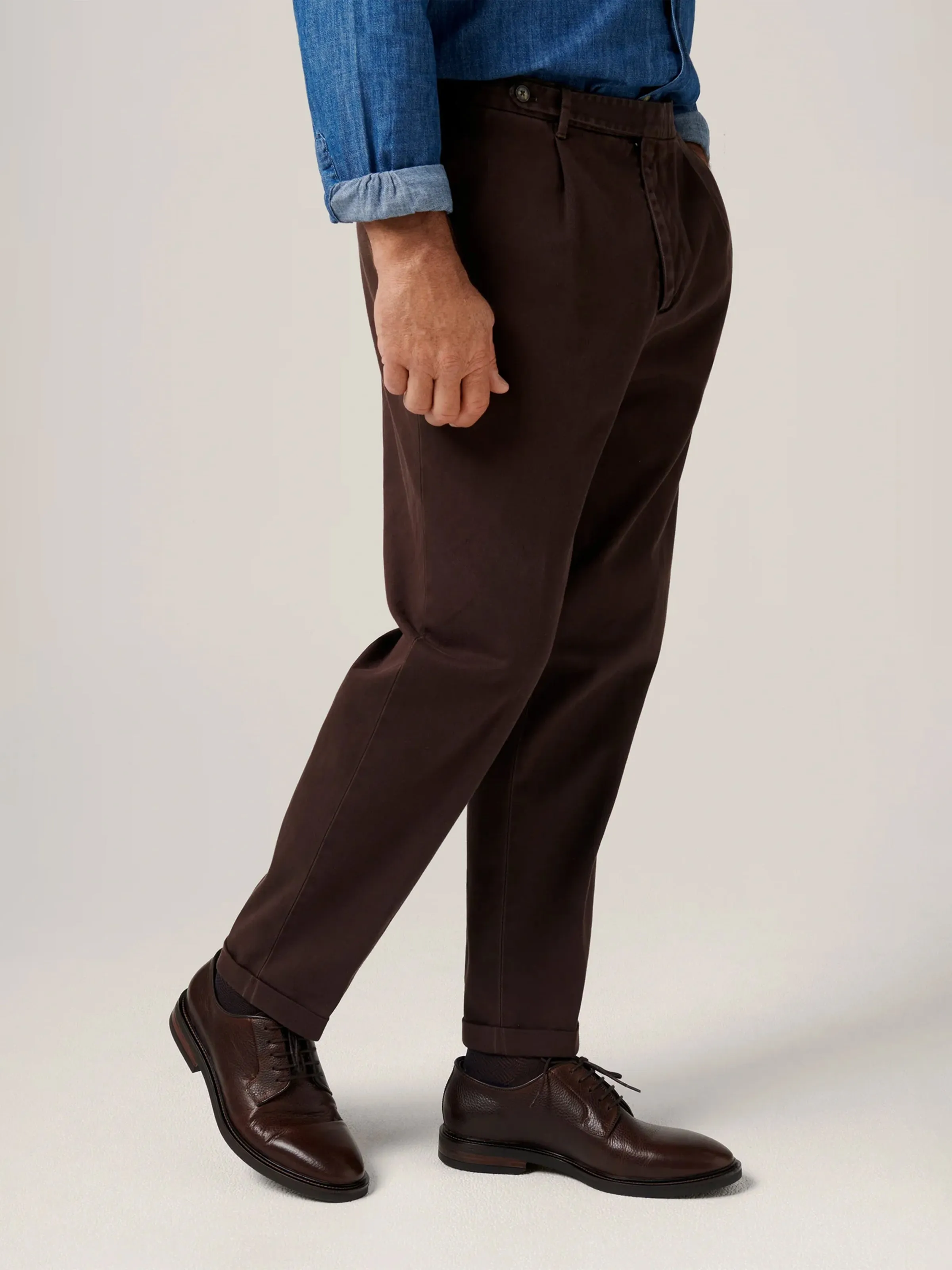 Christian Kimber Buller Carrot-Fit Chino - Chocolate