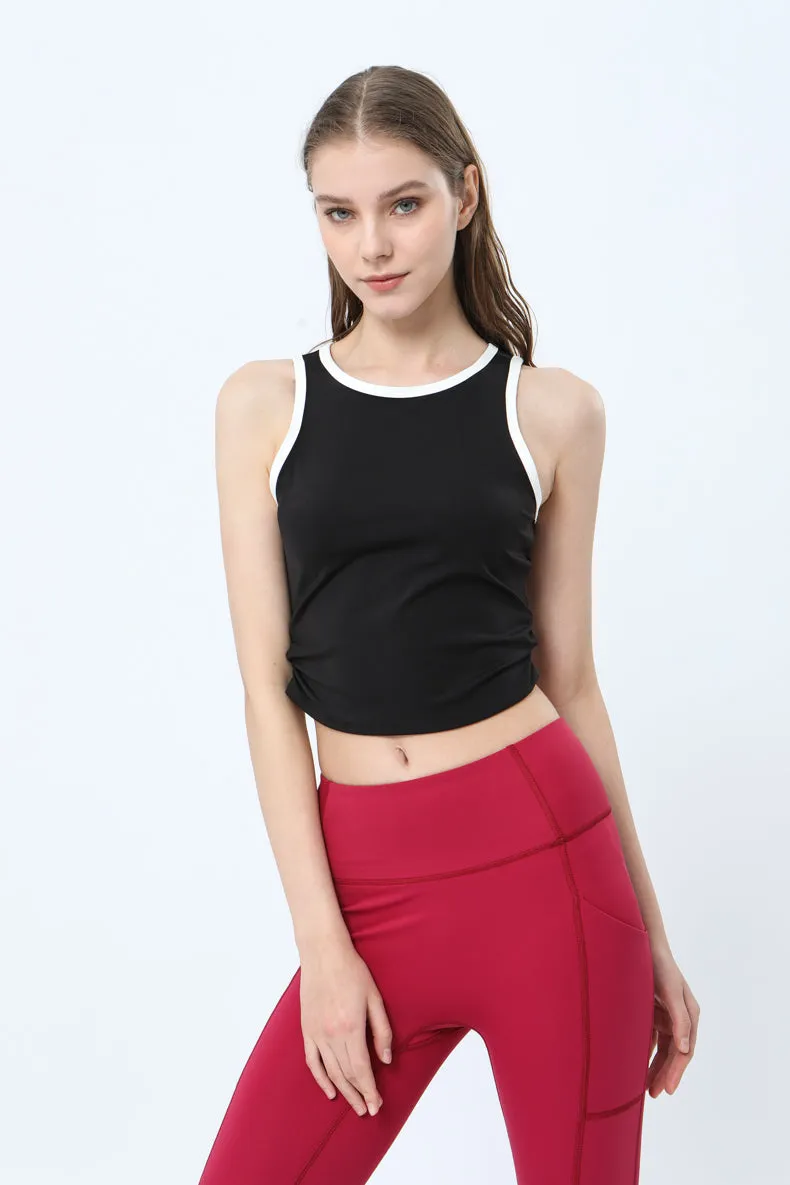 Color Block Ruched Tank Top