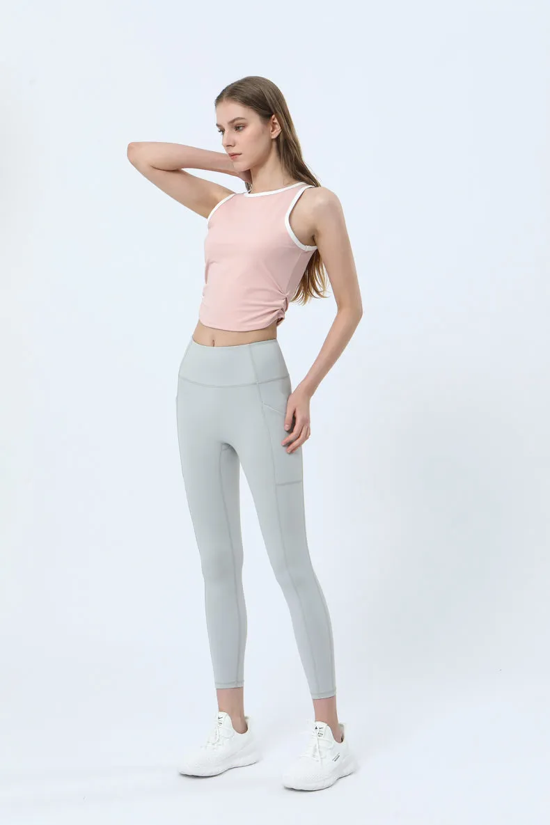 Color Block Ruched Tank Top
