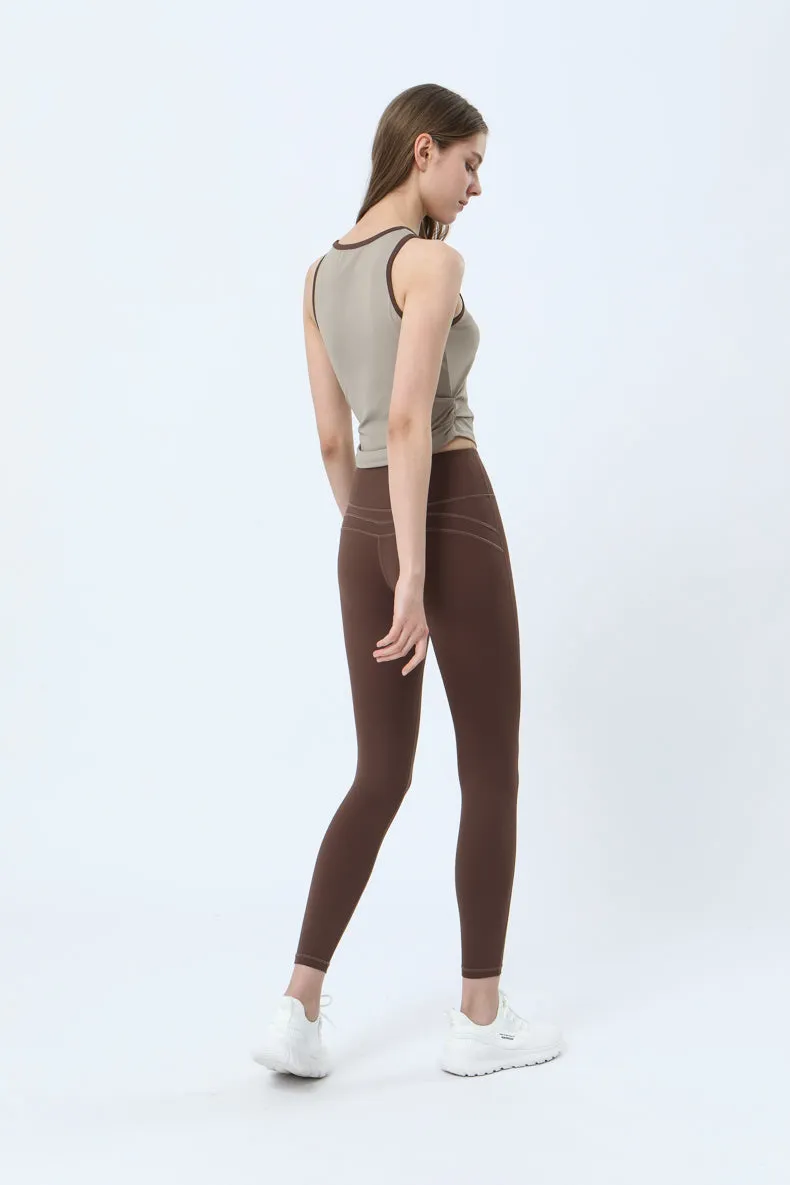 Color Block Ruched Tank Top