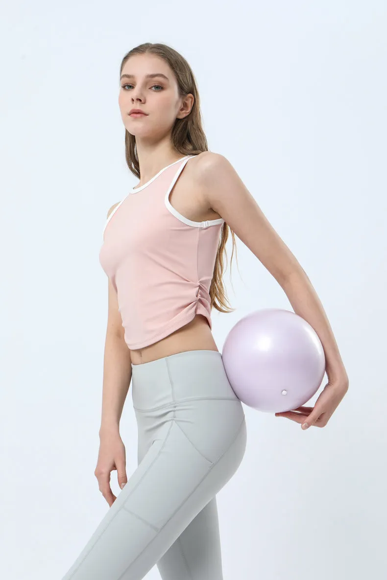Color Block Ruched Tank Top