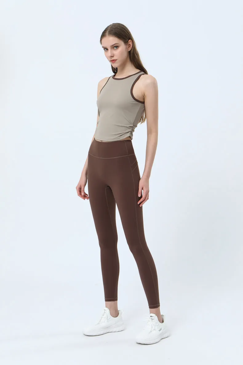 Color Block Ruched Tank Top