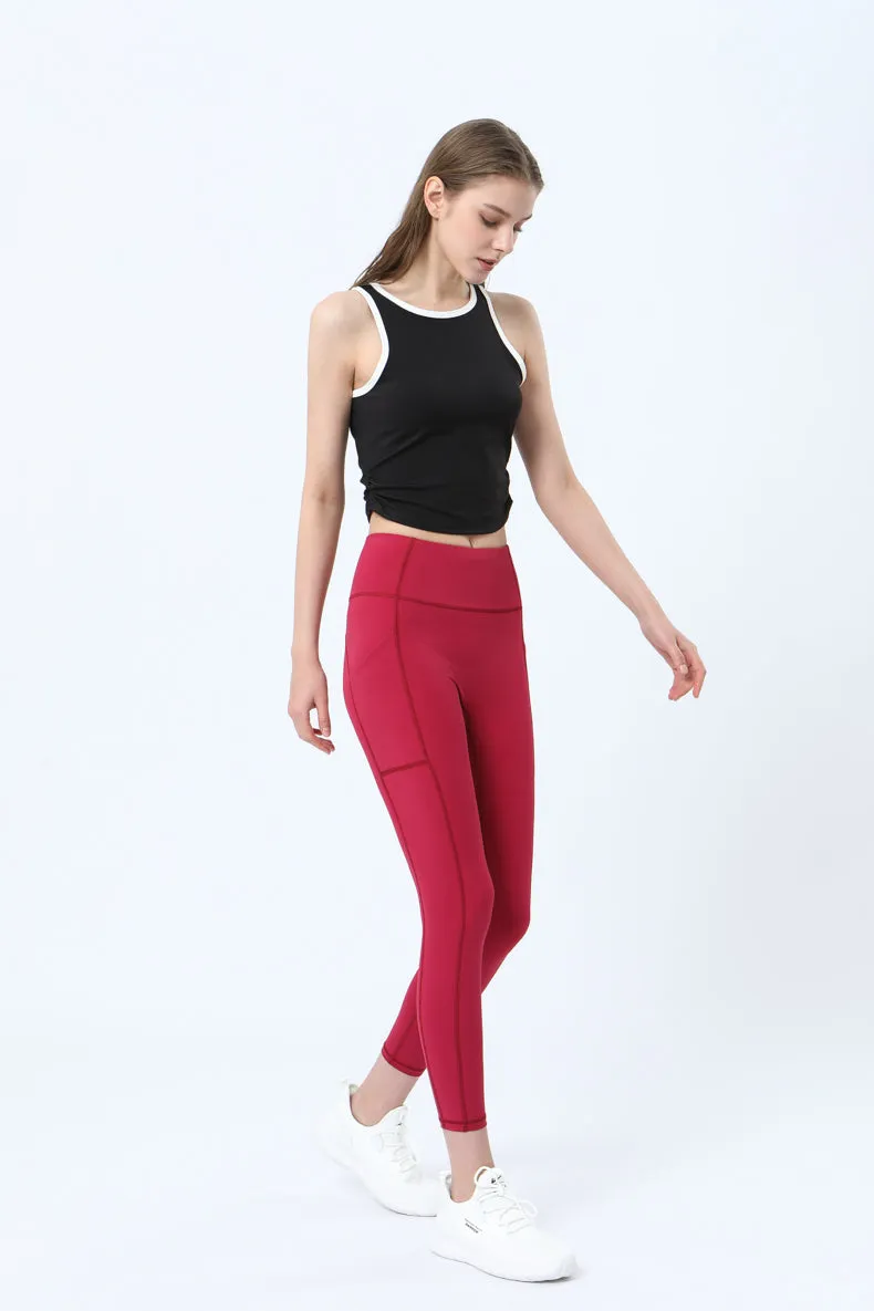 Color Block Ruched Tank Top