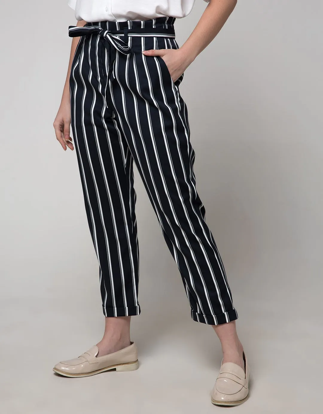 Connexion Long Pants Stripes Ruffle