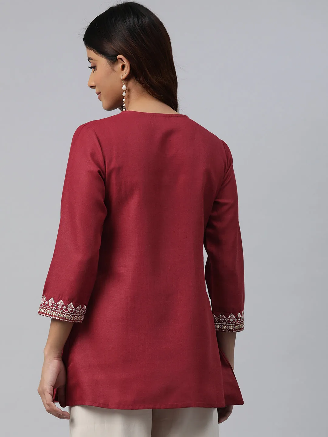 Cottinfab Embroidered Tie-Up Tunic