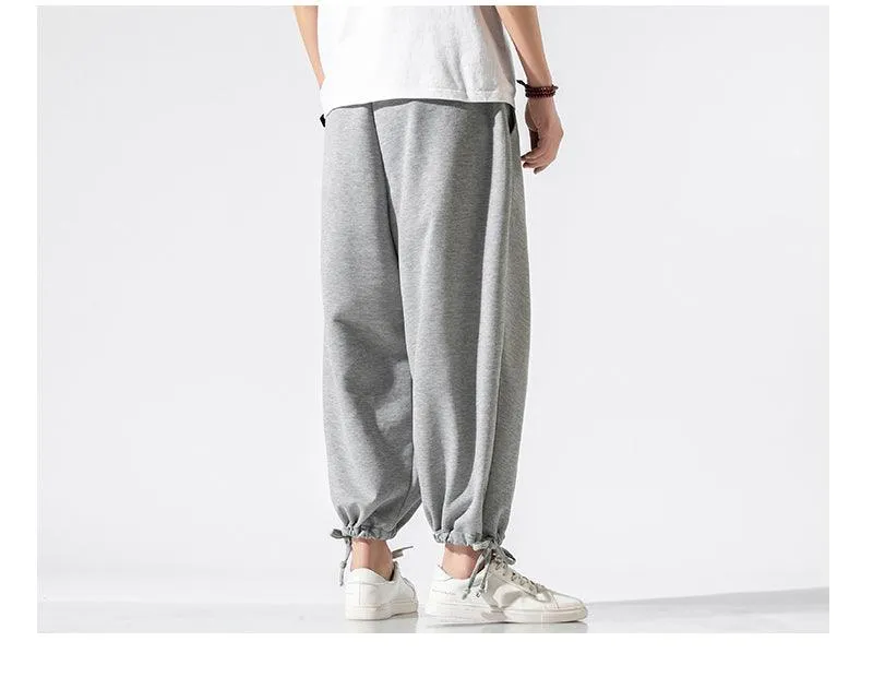Crane Embroidered Sweatpants