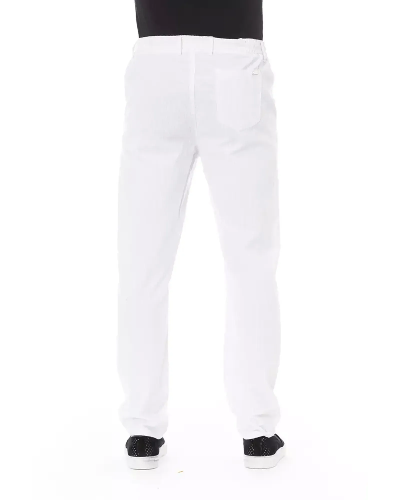 Drawstring Chino Trousers with Side and Back Pockets - W34 US