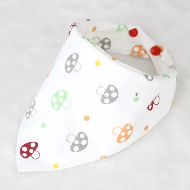 DreamShining Baby Bibs New Cartoon Apron Double Layers Soft Cotton Newborn Burp Cloths Bibs Kids Scarf Bandana Baby Saliva Towel
