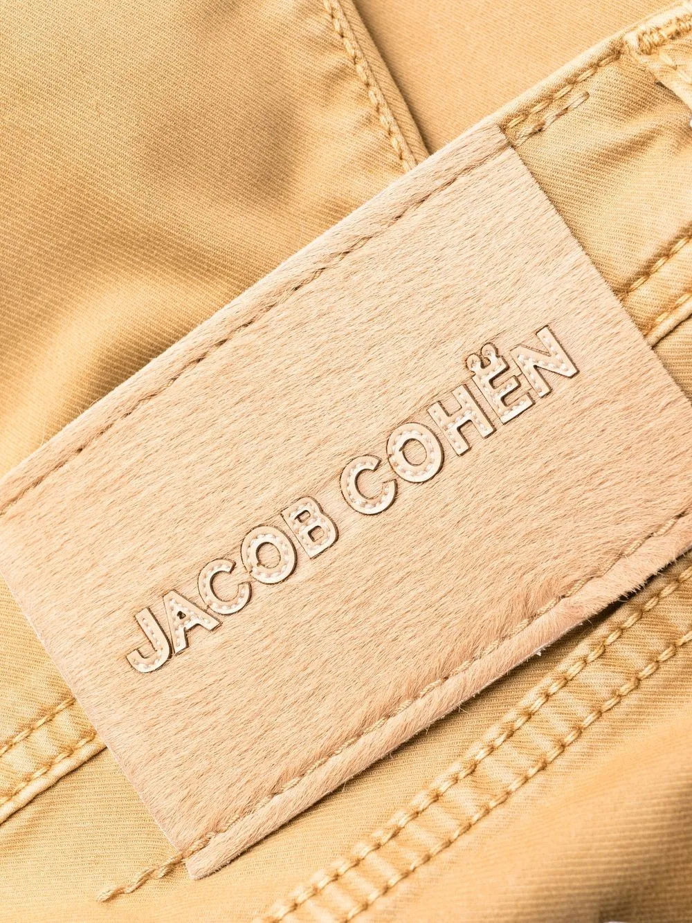 embossed-logo patch detail chinos