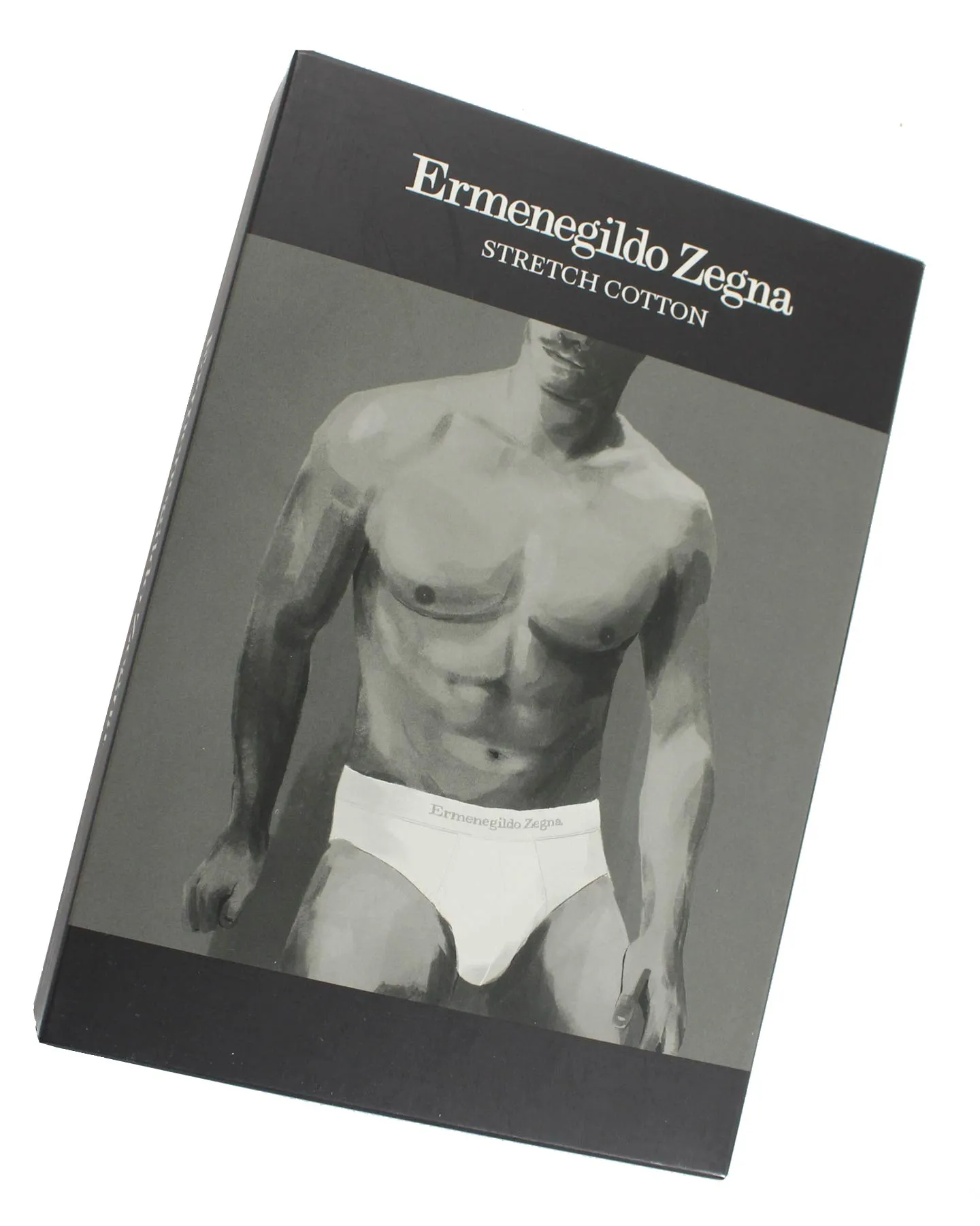 Ermenegildo Zegna Men Underwear Gray Stretch Cotton Midi Brief XXXL FINAL SALE