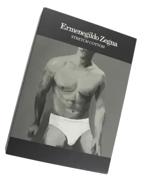 Ermenegildo Zegna Men Underwear Gray Stretch Cotton Midi Brief XXXL FINAL SALE
