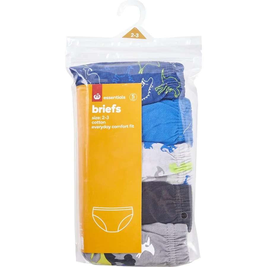 Essentials Underwear Cotton Briefs Size 2 To 3