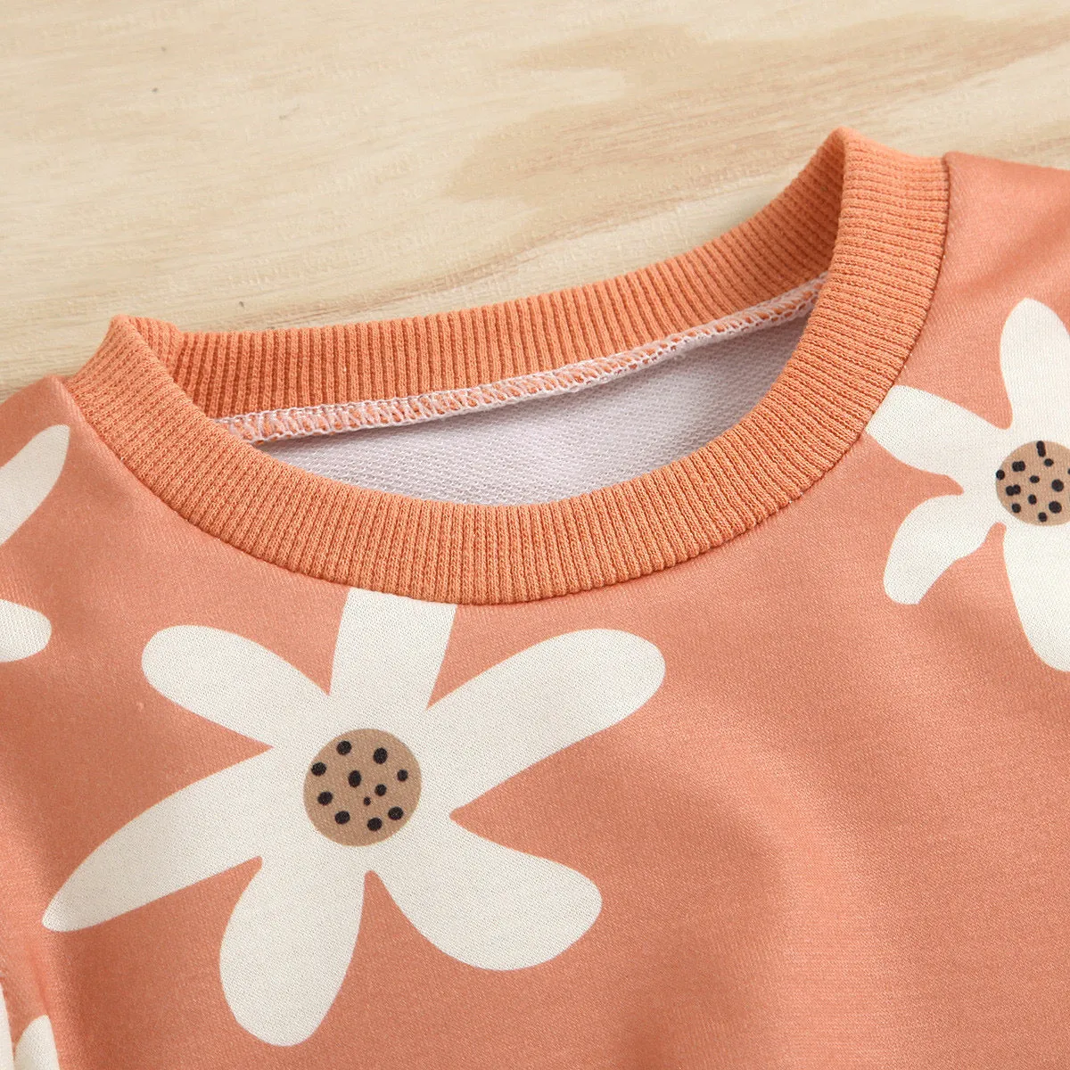 Flower Sweatshirt Set