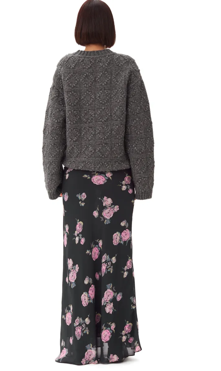 Fluid Crepe Maxi Skirt