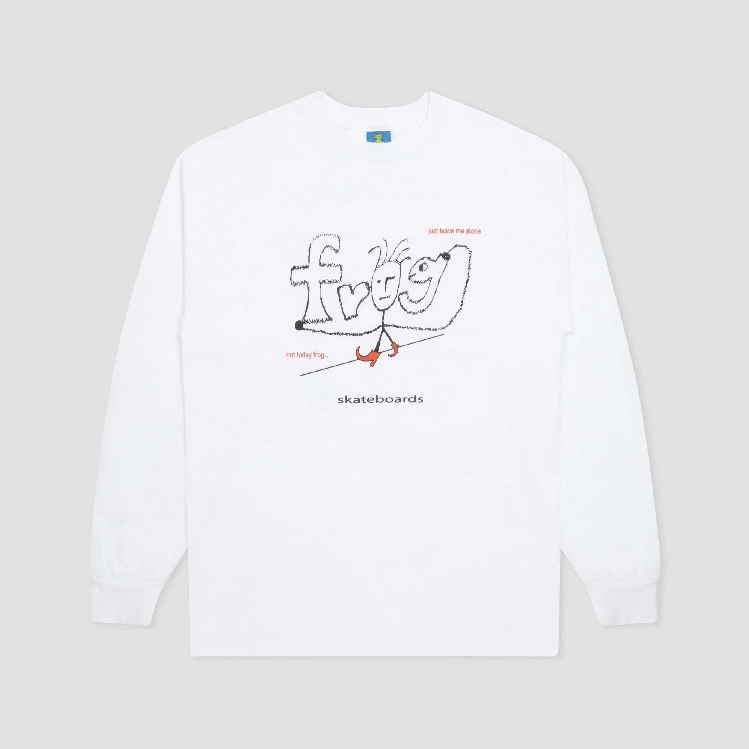 Frog Evil Frog Anxiety Long sleeve T-Shirt White
