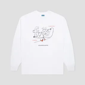 Frog Evil Frog Anxiety Long sleeve T-Shirt White