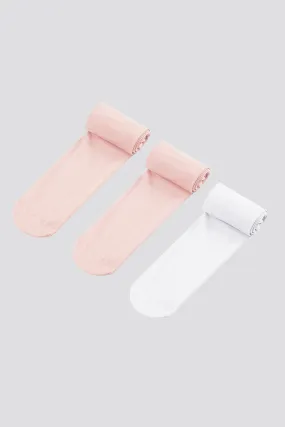 Girls Ultra Soft Footed Dance Tights 3-pack