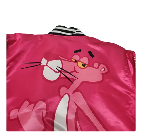 HOPO PINKA PANTHER CARTOON PRINT CASUAL BOMBER JACKET