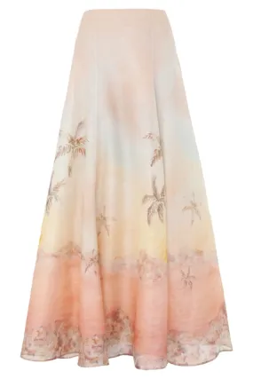 Illuminate Maxi Skirt | Guava Seascape