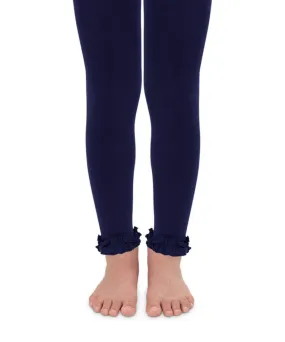 Jefferies Socks Navy Ruffle Footless Tights