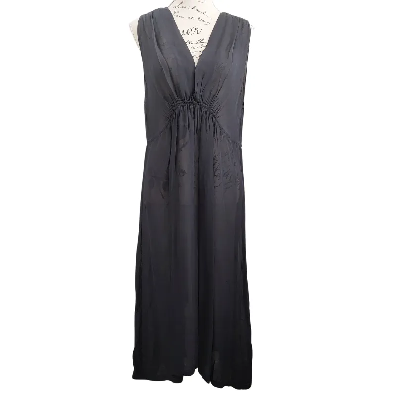 Juno navy/charcoal  layering dress / chiffon coat size 14/16, HIRE ONLY