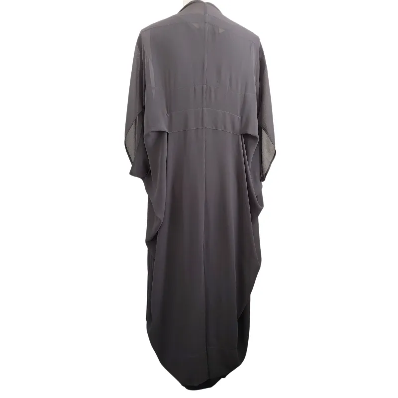 Juno navy/charcoal  layering dress / chiffon coat size 14/16, HIRE ONLY