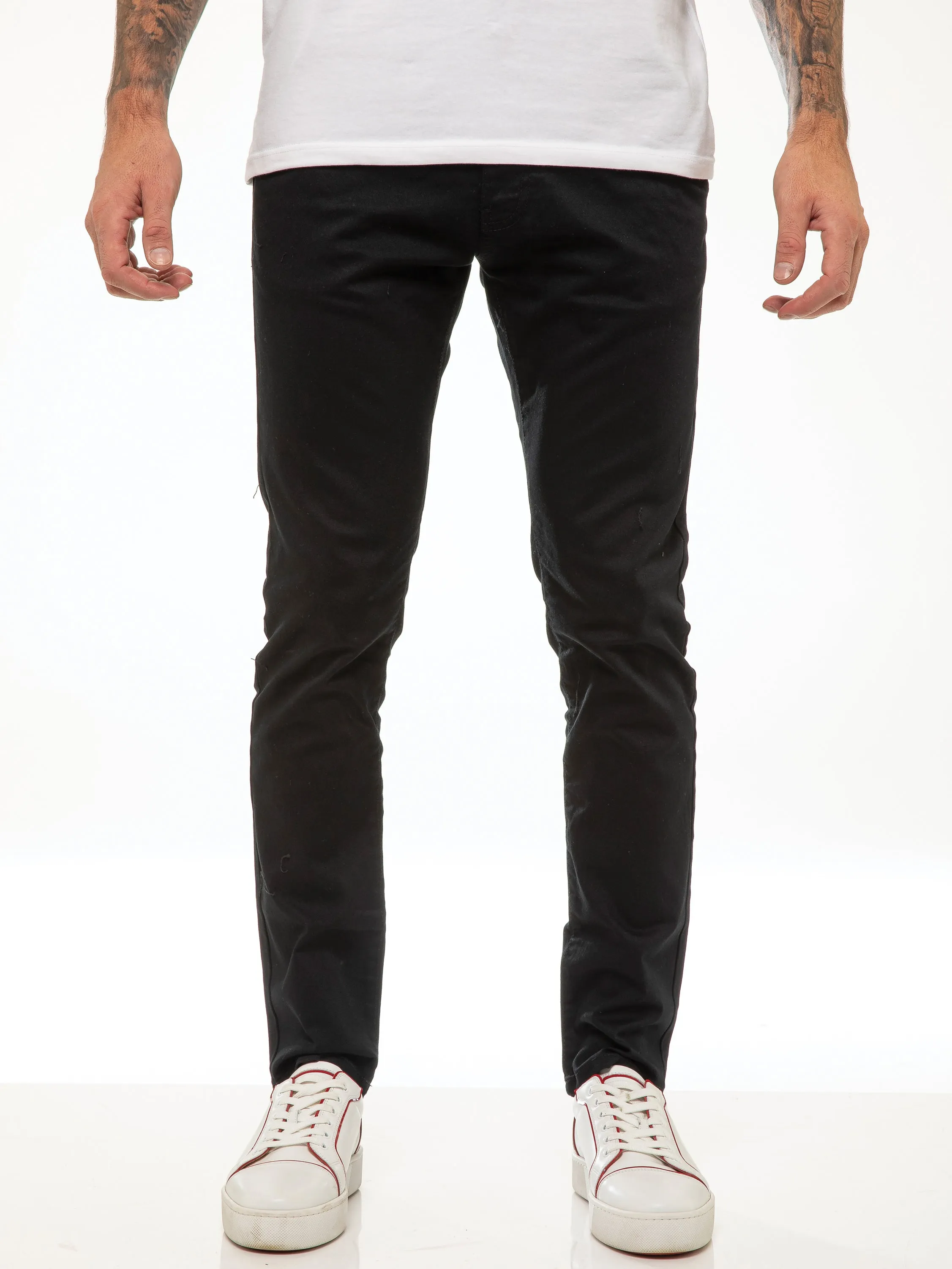 Kaiden Slim Stretch Trousers - Black