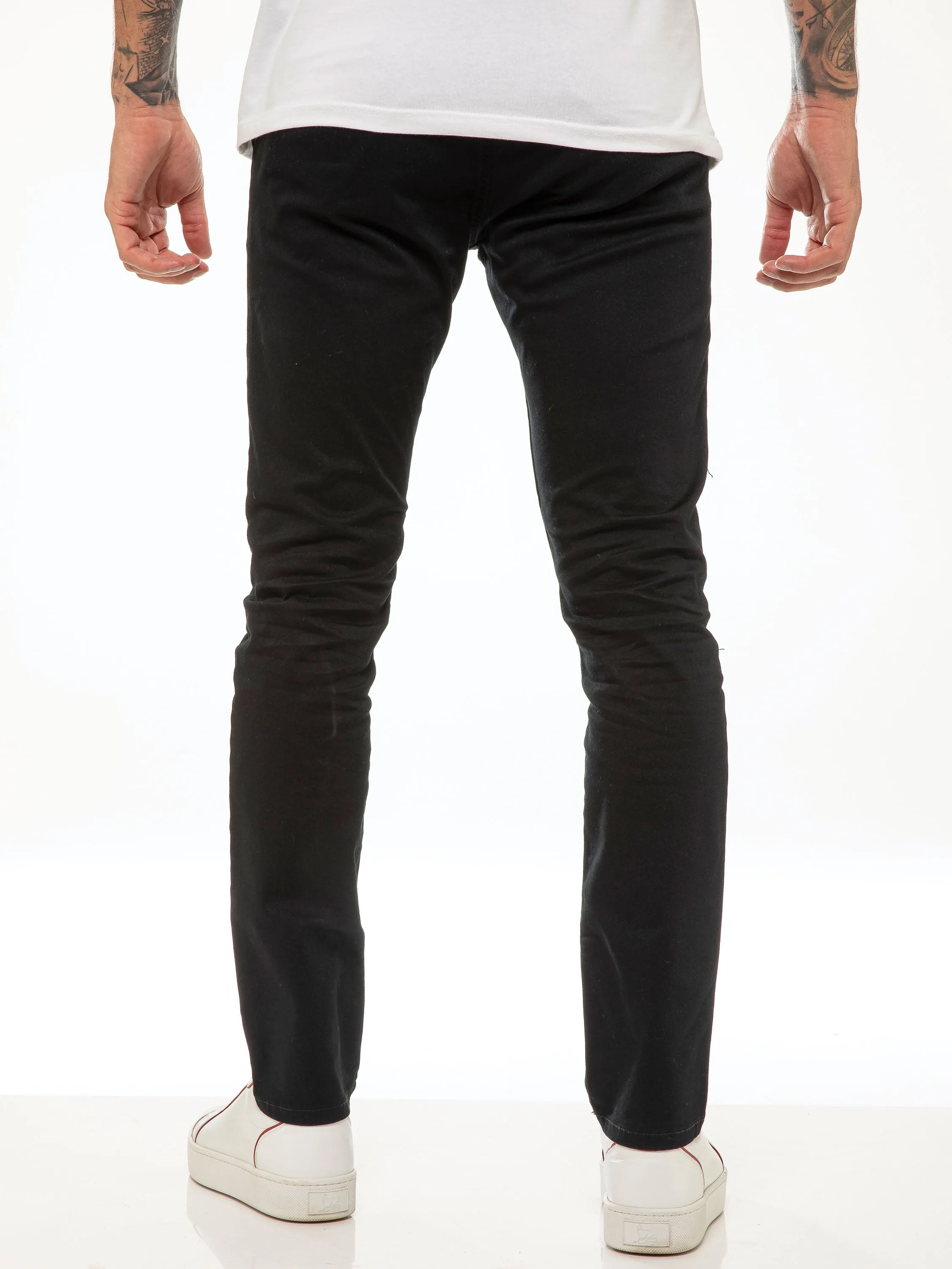Kaiden Slim Stretch Trousers - Black