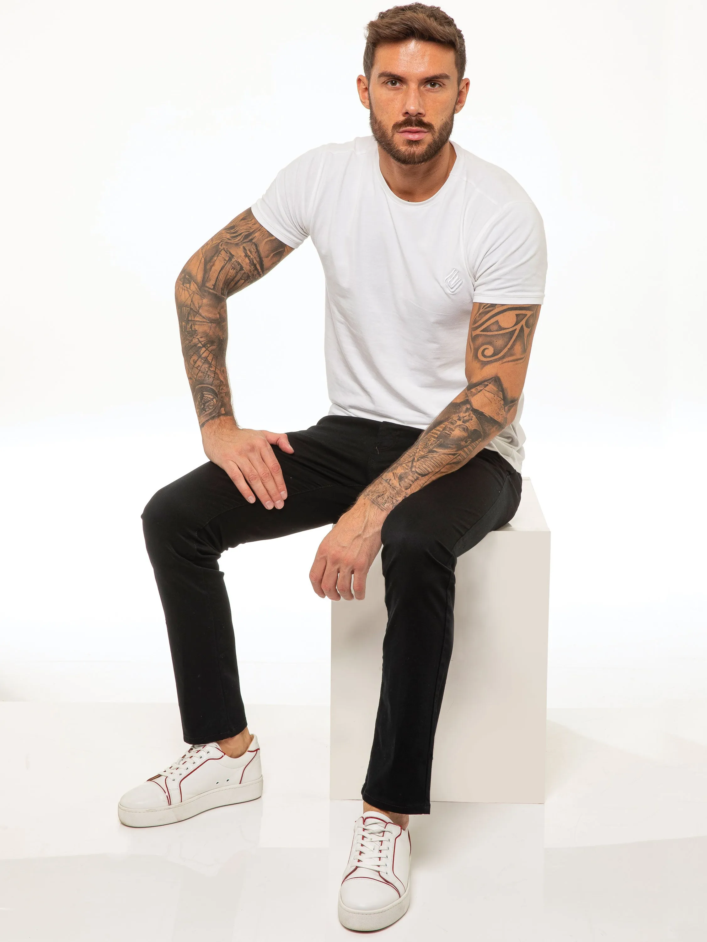 Kaiden Slim Stretch Trousers - Black