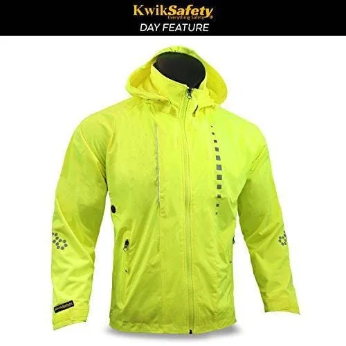 KwikSafety RACER Unisex LED Sportswear Windbreaker Safety Jacket - Model No.: KS5507