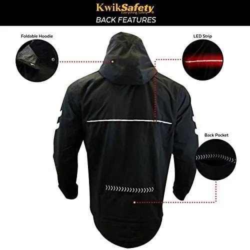KwikSafety RACER Unisex LED Sportswear Windbreaker Safety Jacket - Model No.: KS5507