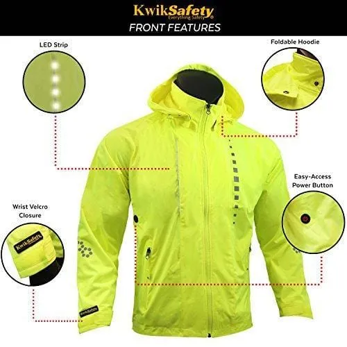 KwikSafety RACER Unisex LED Sportswear Windbreaker Safety Jacket - Model No.: KS5507